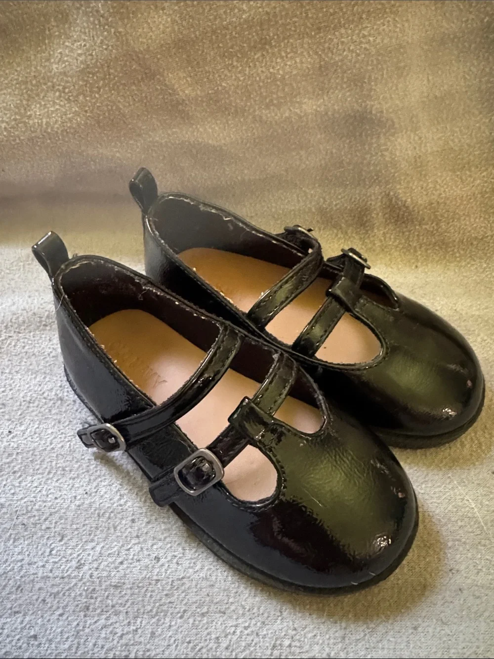 Old Navy Girls' Black Patent T-Strap Mary Janes